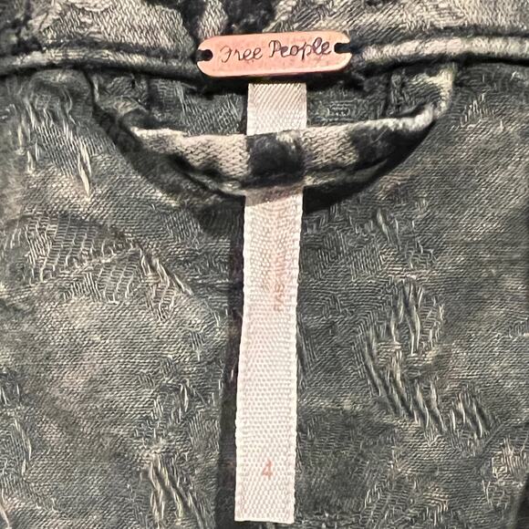 Free People Follow the Flock Moto Jacket Size 4 - Picture 8 of 9